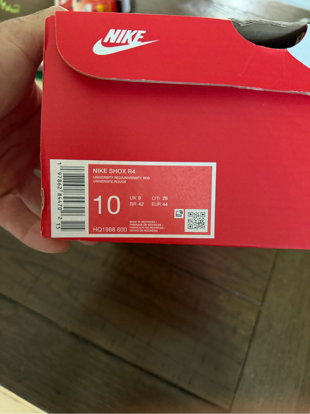 Nike Red Shoe Box with White Logo